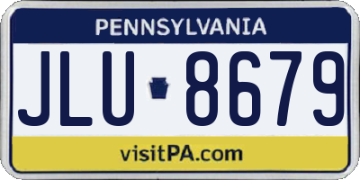 PA license plate JLU8679