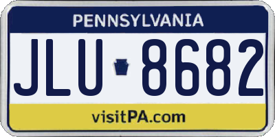PA license plate JLU8682