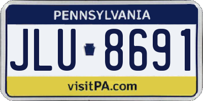 PA license plate JLU8691