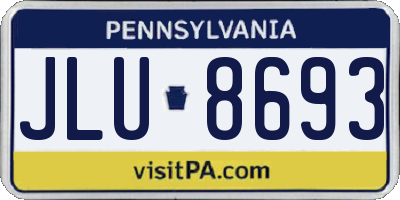 PA license plate JLU8693