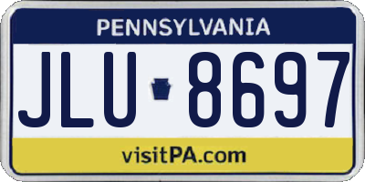 PA license plate JLU8697