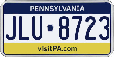PA license plate JLU8723