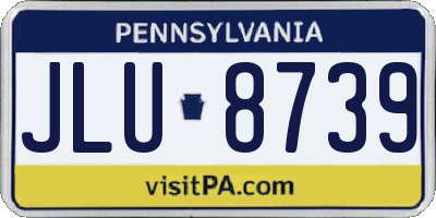 PA license plate JLU8739