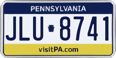 PA license plate JLU8741