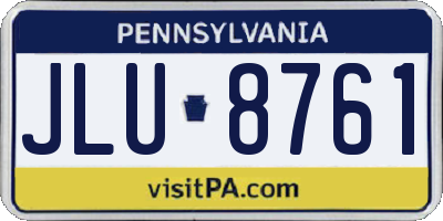 PA license plate JLU8761