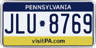 PA license plate JLU8769