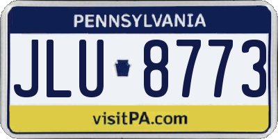 PA license plate JLU8773