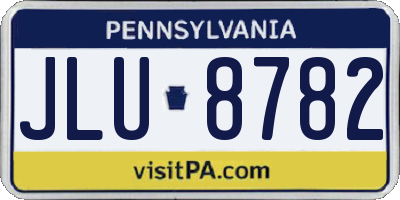 PA license plate JLU8782