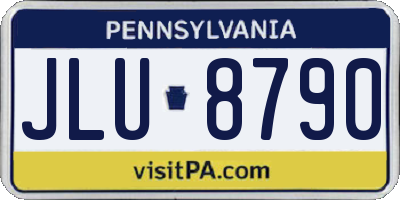 PA license plate JLU8790