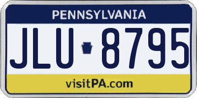 PA license plate JLU8795