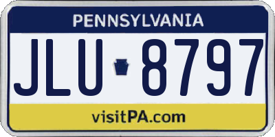 PA license plate JLU8797