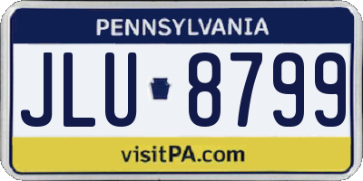 PA license plate JLU8799