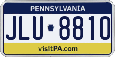 PA license plate JLU8810