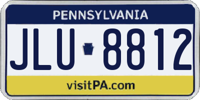 PA license plate JLU8812