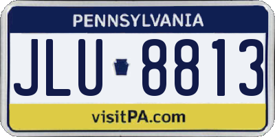 PA license plate JLU8813