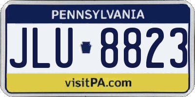 PA license plate JLU8823