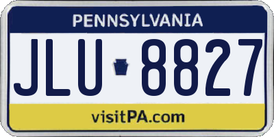 PA license plate JLU8827