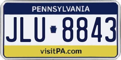 PA license plate JLU8843