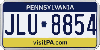 PA license plate JLU8854