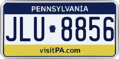 PA license plate JLU8856