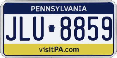 PA license plate JLU8859