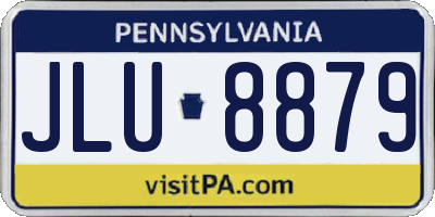 PA license plate JLU8879