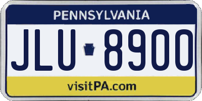 PA license plate JLU8900