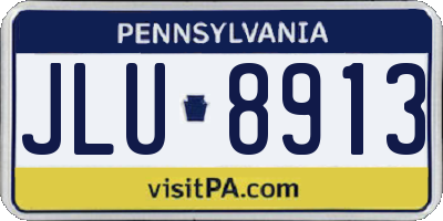 PA license plate JLU8913