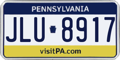 PA license plate JLU8917