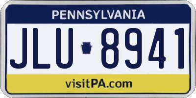 PA license plate JLU8941