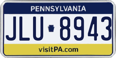 PA license plate JLU8943