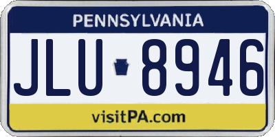 PA license plate JLU8946
