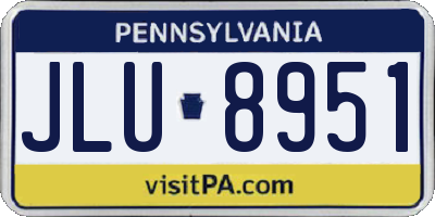 PA license plate JLU8951