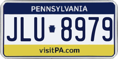 PA license plate JLU8979