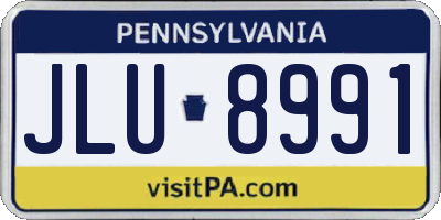 PA license plate JLU8991