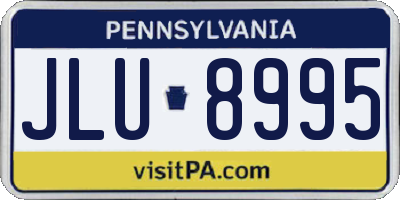 PA license plate JLU8995