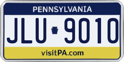PA license plate JLU9010