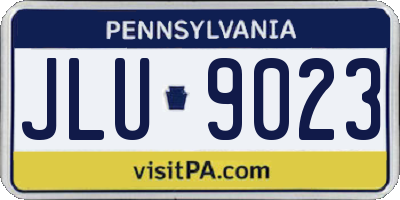 PA license plate JLU9023