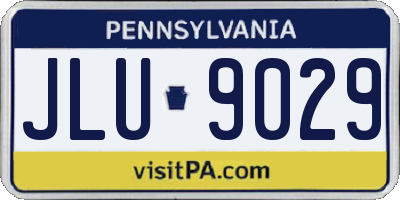 PA license plate JLU9029