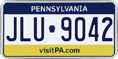 PA license plate JLU9042