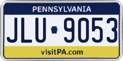 PA license plate JLU9053