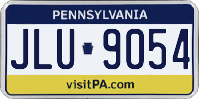 PA license plate JLU9054