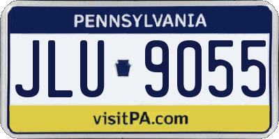 PA license plate JLU9055