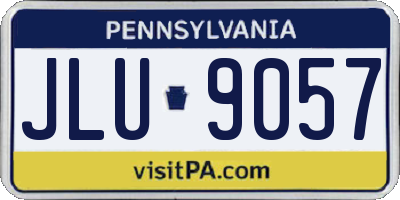 PA license plate JLU9057