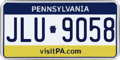 PA license plate JLU9058