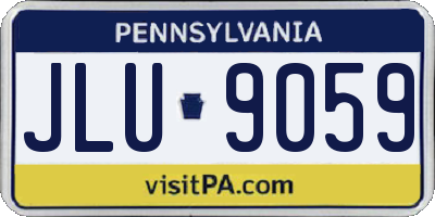 PA license plate JLU9059
