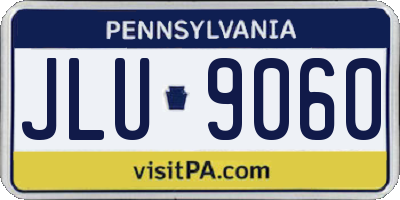 PA license plate JLU9060