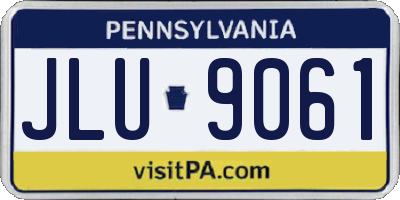 PA license plate JLU9061