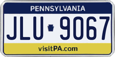PA license plate JLU9067