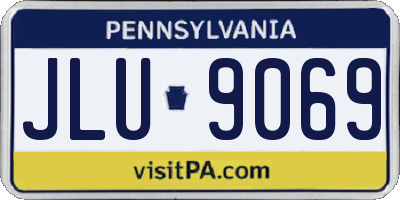 PA license plate JLU9069